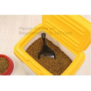 Pet Foods Storage Containers Bowls with Spoons Cat's Dog's Kitty's Puppy's