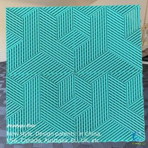 Black Interlocking Tiles Garage 18mm Rigid Plastic Garage Floor Tile