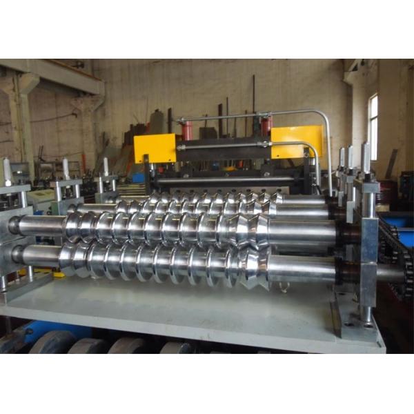 Zinc Colored Steel Floor Deck Roll Forming Machine / Floor Tiles Making Machine