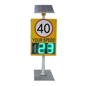 Detect Traffic with 188 Pixel Pitch LED Solar Speed Radar Sign 24GHz Portable