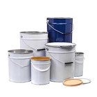 Customized White Gold Phenolic Lined Solvent Bucket with Printing