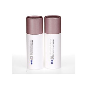 Cylindrical Cream Bottle Box Packaging Paper Tube Bottom With Foam Pad