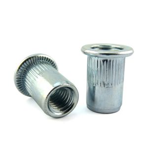 1/4"-20 Flat Head Threaded Insert Rivet Nut Grade 10.9 For Oil Automotive