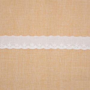 2.5cm Polyester Cotton Embroidery Lace Fabric For Clothes