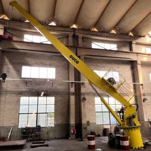 3t15m HydraulicStiff Boom Lifting Points Jib Marine/deck Crane