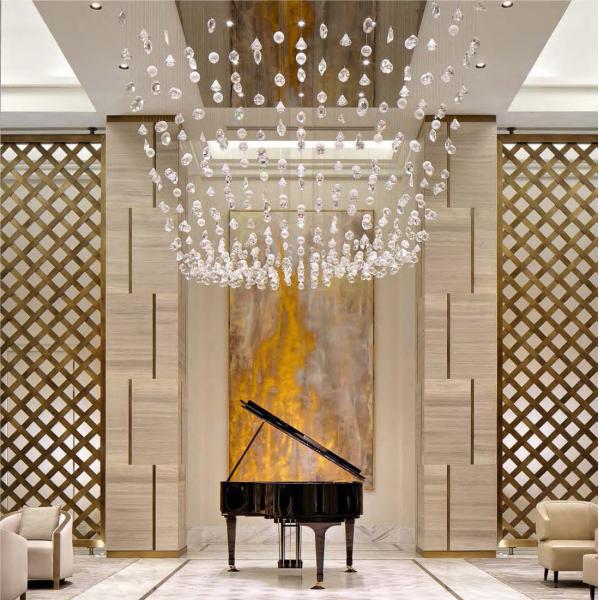 Customized Hotel Lobby Villa Staircase Decoration Modern Ceiling Large Crystal