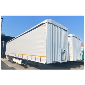 2 Or 3 Axle With Water Resistant Laminated Plywood Tarped Tarpaulin Side Curtain