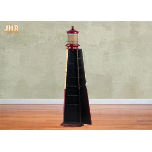 Lighthouse Shape Wood Cabinet Decorative Wooden Cabinet MDF Storage Cabinets Red