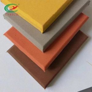 Wholesale Wrapped Fiberglass Fabric Acoustic Panel Fireproof Eco Friendly from china suppliers