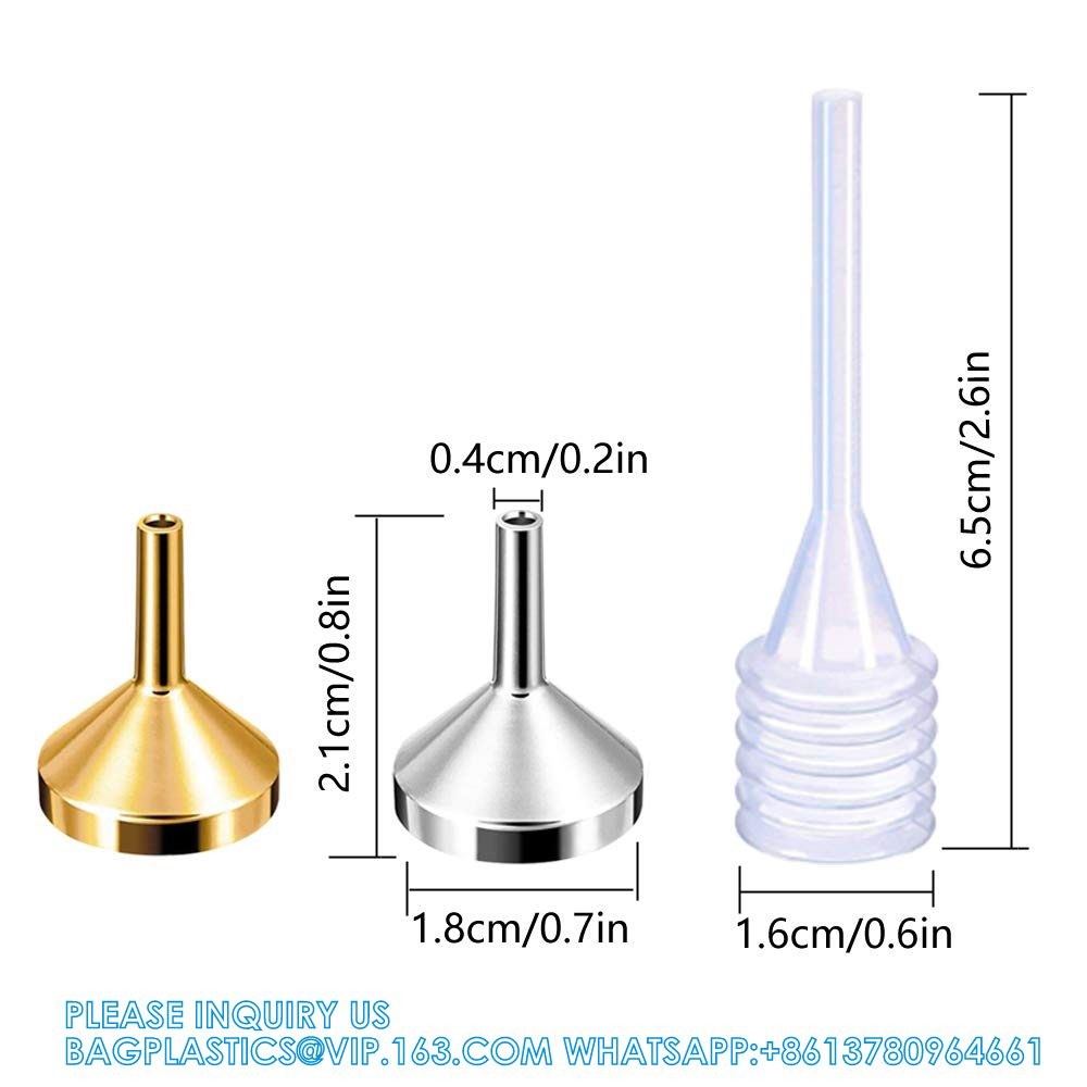 Funnels For Filling Bottles, 3 Pcs Stainless Steel Kitchen Funnel Set With Long