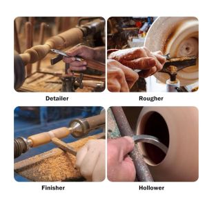 Swan Neck Hollower Woodturning Tool Carbide Tipped Lathe Chisel Tool With 8.9mm