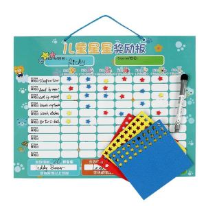 Reusable Durable Preschool Reward Chart With EVA Magnetic Star