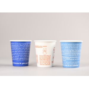 Logo Beautiful Cold Drink Paper Cups PE Coated For Coffee / Cola , FDA LFGB