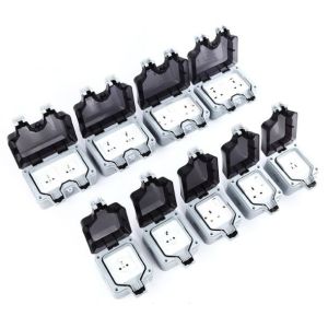 IP66 Outdoor Waterproof Socket European American 86 Type Surface Mounted Cover