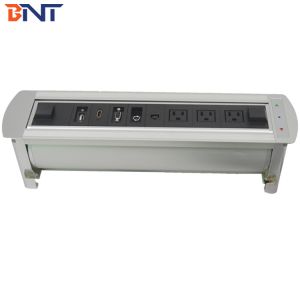 Desk Pop Up Power Data Connector With 3* Universalniversal Plug Configuration