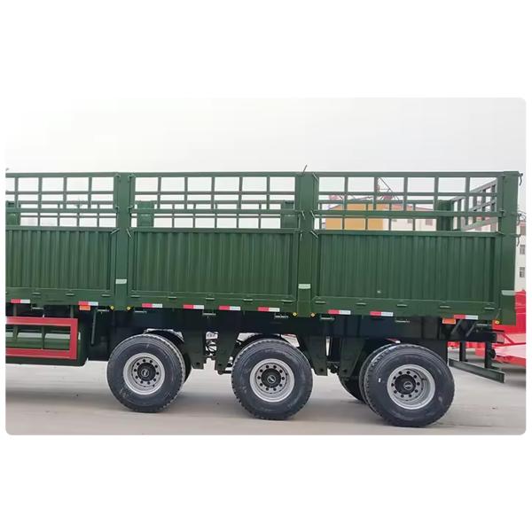 CIMC 3 axle 12500*2500*3800mm 60T side wall 1800mm or customized Heavy duty mechanical spring suspension Fence Semi Trailer
