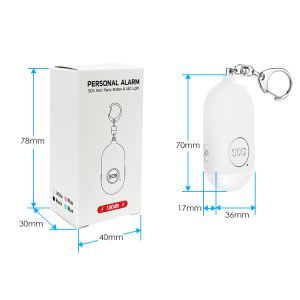 Pocket Personal Security Alarms Keyring Rechargeable Personal Alarm with led