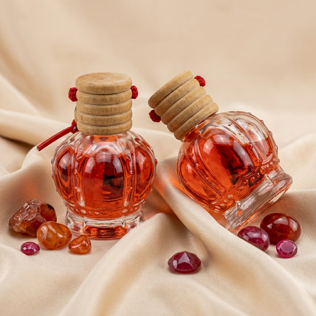 Empty Perfume Diffuser Bottles Glass Car Hanging 8ml Mini Pumpkin Shape Refill