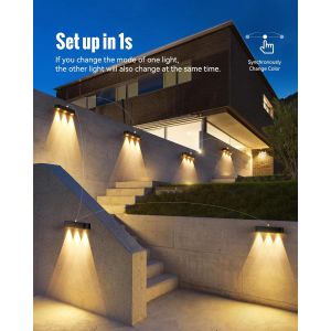 15 Hours Working Time IP65 Waterproof Warm White RGB LEDs Solar Power Light with