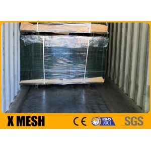 Rigid Wire Anti Climb Mesh Fence 4 V Beams RAL 6005 Corrosion Resistant