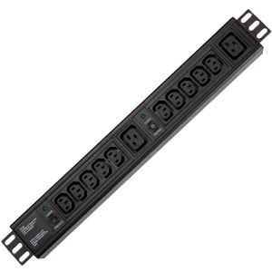 12 Way IEC Type PDU Extension Socket With On/Off Switch, Overload Protector