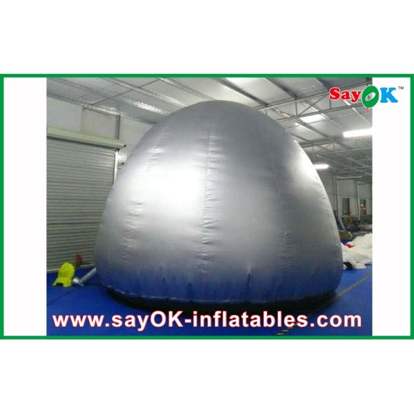 Silver Round 5m Inflatable Planetarium Dome With Projection Cloth Projection