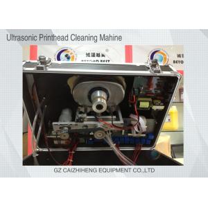 Flush Liquid Ultrasonic Printhead Cleaning Machine , Black Heated Ultrasonic