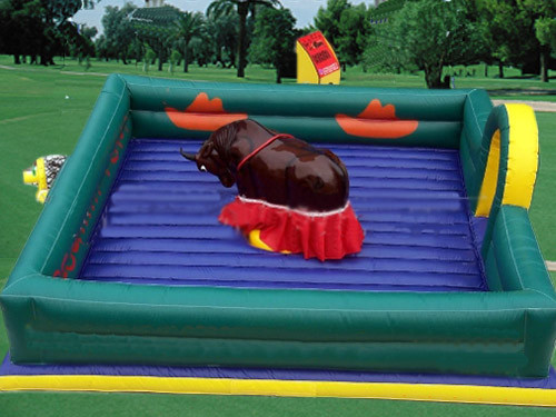 Square Inflatable Mat Mechanical Bull , PVC Tarpaulin Inflatable Mat with