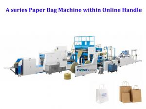 China Paper Bag Making Machinery Paper Bags Manufacturing Machines with online Handle Rope on sale