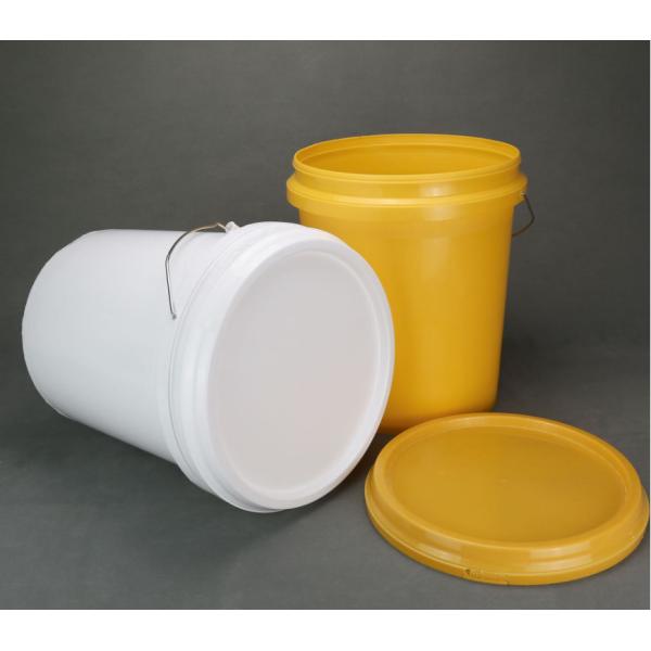 Quality Snap On Lid Stackable White 5 Gallon Plastic Buckets With Gasket For Versatile Storage for sale