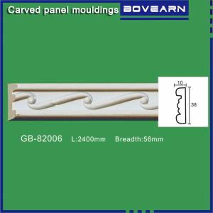 Polyurethane Carved Panel Mouldings/small Chair rails/ 25mm white primed color