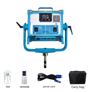 200W Dimmable Battery Powered DMX RGB LED Video photography film Light skyblue
