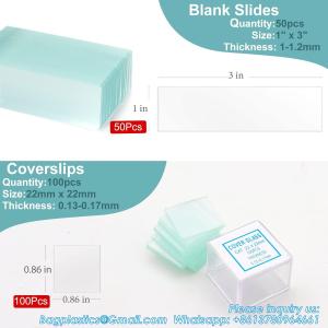 Microscope Slides And Covers, Blank Glass Slides For Microscope Set - 50 Slides,