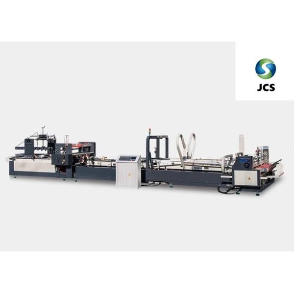 Quality PLC Program Control Carton Folding Gluing Machine Adjusted Conveniently for sale