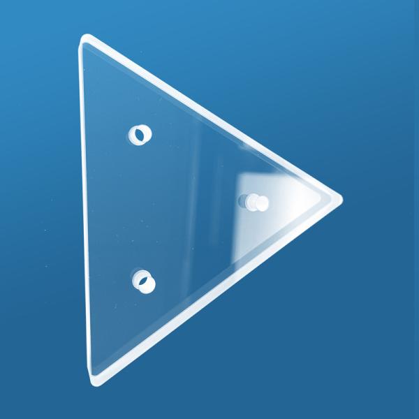 Quality Optical Quartz Glass Fused Quartz Plate Triangular Shape With Hole for sale