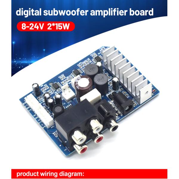 TPA3110 Digital Subwoofer Amplifier Board 8-24V 2*15W for 2.0 Channels Private Mold NO