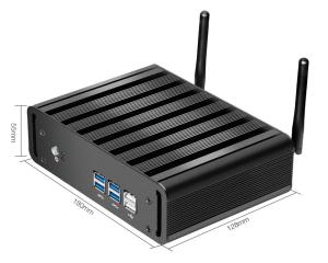 China USB VGA WIFI LAN Fanless Mini Desktop I3 5005U Win10 Linux DDR3L RAM on sale