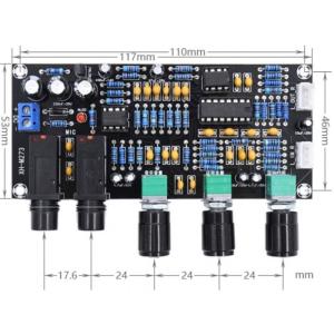 Directing Mounting Microphone Amplifier Board PT2399 NE5532 DC12-24V
