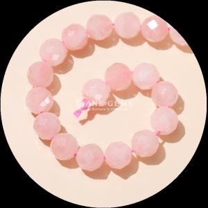 Wholesale Gemstone Round Shape Beads Rose Quartz Clear Quartz Round Faceted Loose Beads for Elegant Jewelry Collections from china suppliers