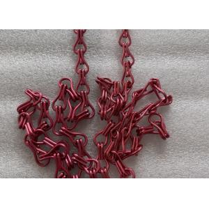 2.0mm Wire diameter Red Color Aluminum Chain Metal Curtains for Hotel decoration