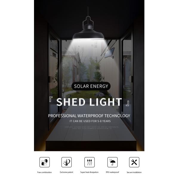 18PCS 0.2W COB LED Solar Pendant Light for Shed Garden Energy Saving and Waterproof