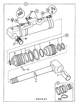 991/00110 991-00110 991 00110 99100110 Backhoe Loader JCB Boom Cylinder Seal Kit