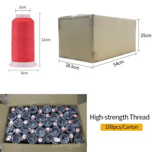 Strength 10% Polyester Sewing Machine Thread for Leather Upholstery in Dyed