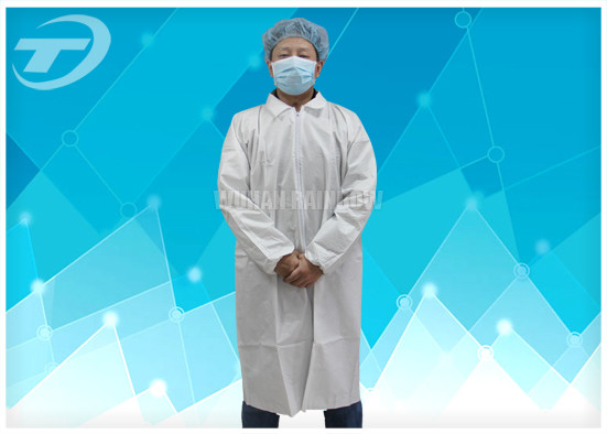Microporous Medical Lab Coats Soft , Waterproof And Breathable Surgical Scrub