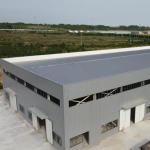 Large Span Prefab Steel Warehouse with Mezzanine and Crane