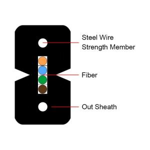 G657A1 G657A2 Flat FTTH Fiber Optic Cable For Communication