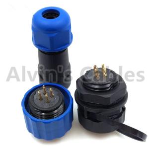 Industrial IP68 Plastic Electrical Connectors SD16 TP-ZM 2-9 Pin Panel Mounting