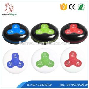Restaurant wireless calling system table call buzzer button and display screen