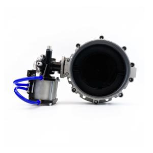 Low Temperature Environments DN300 Powder Butterfly Valves with Pneumatic