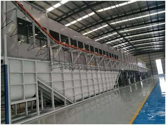 Suspended Tunnel Electrostatic Powder Coating Line Surface Pretreatment Equipment